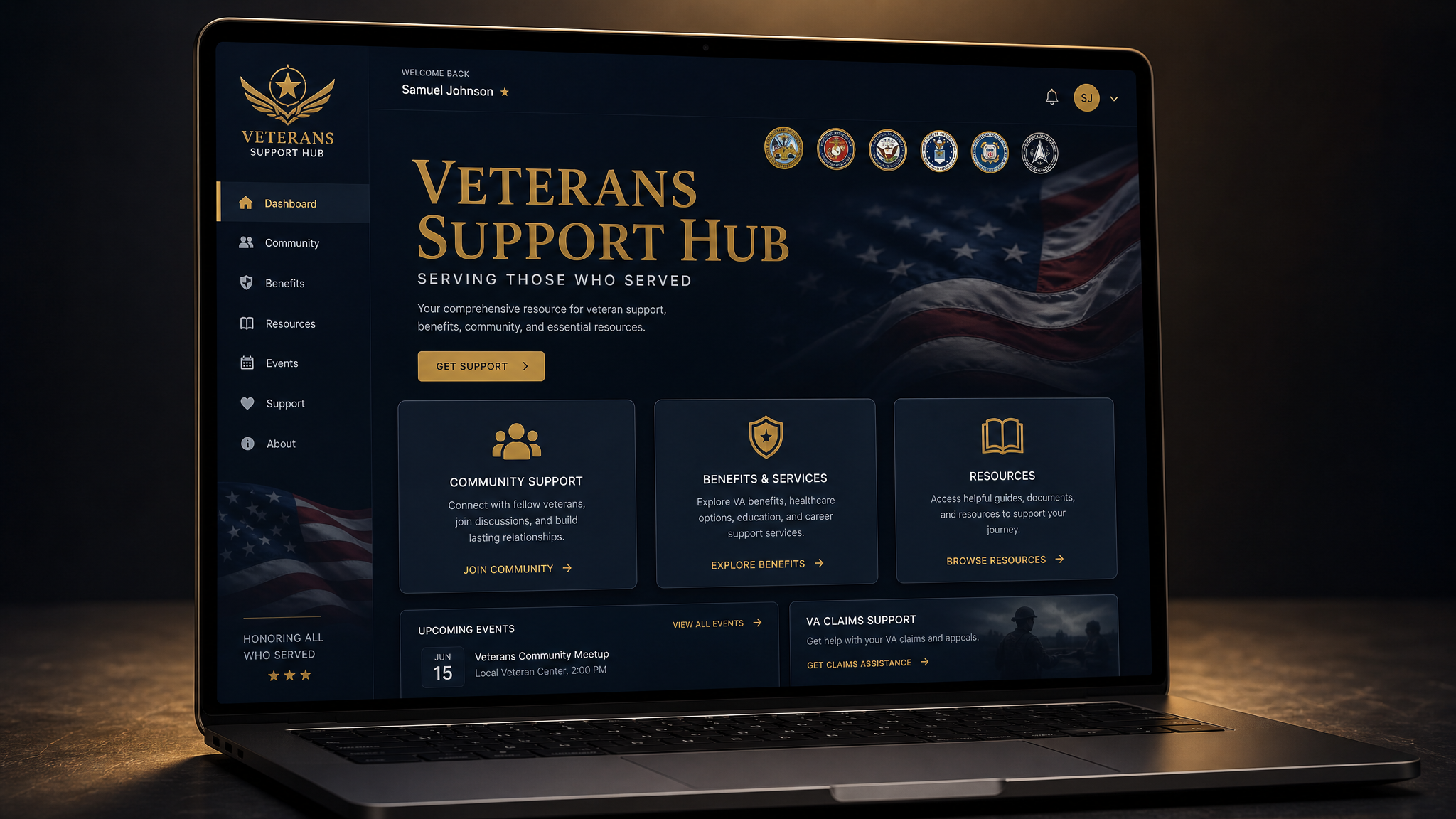 Project showcase: Veterans Support Hub — Mission-Driven Platform